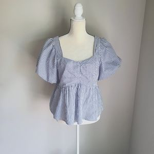 Old Navy, beautiful nautical blue and white top  Size L